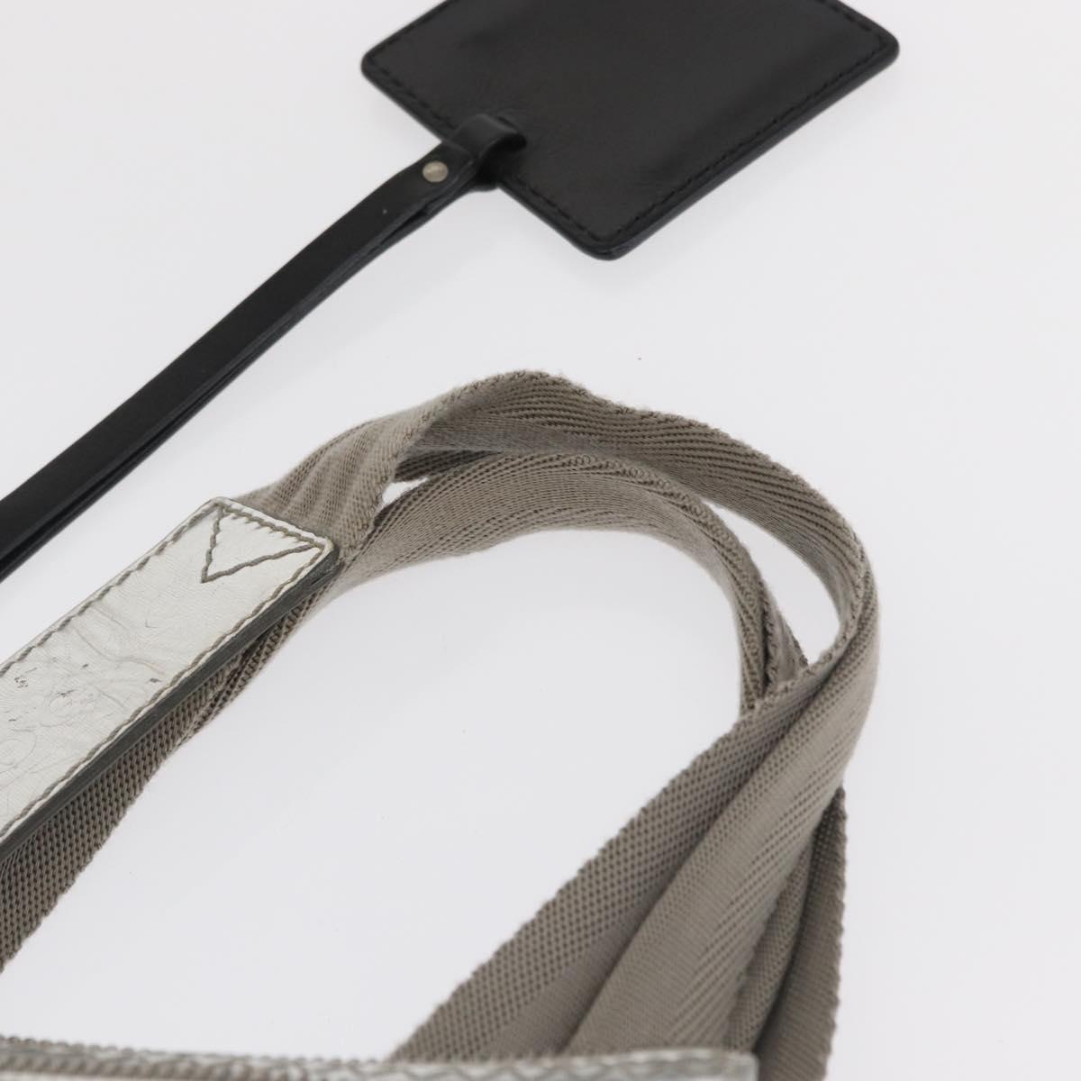 Chloe Tote Bag Leather Silver Auth bs32448