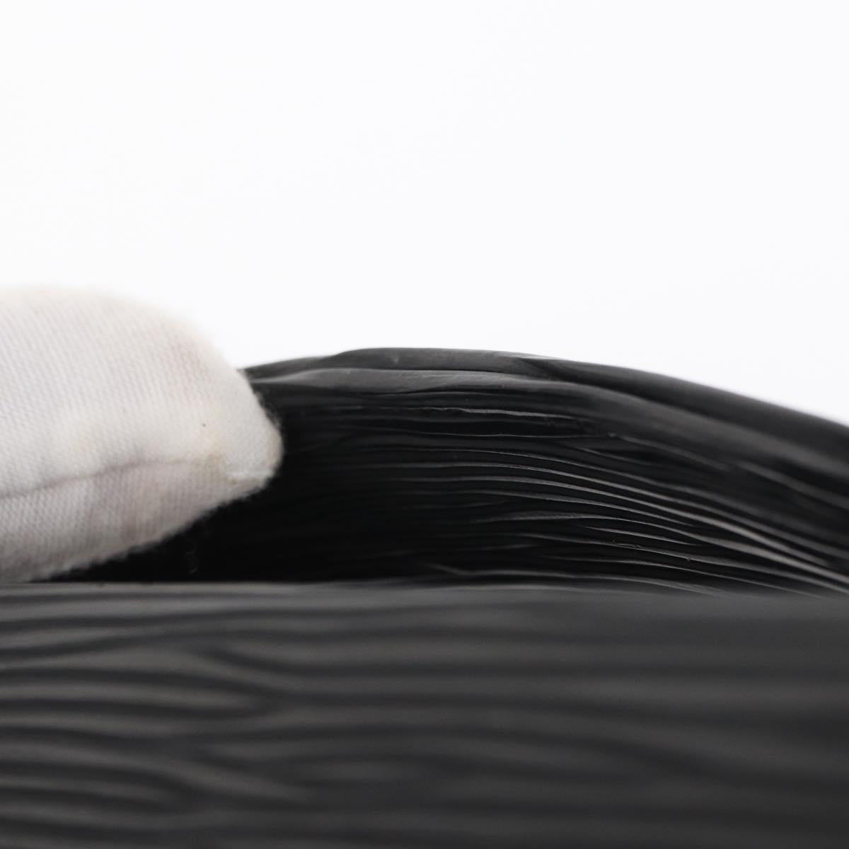 SAINT LAURENT Business Bag Leather Black Silver Auth bs32456