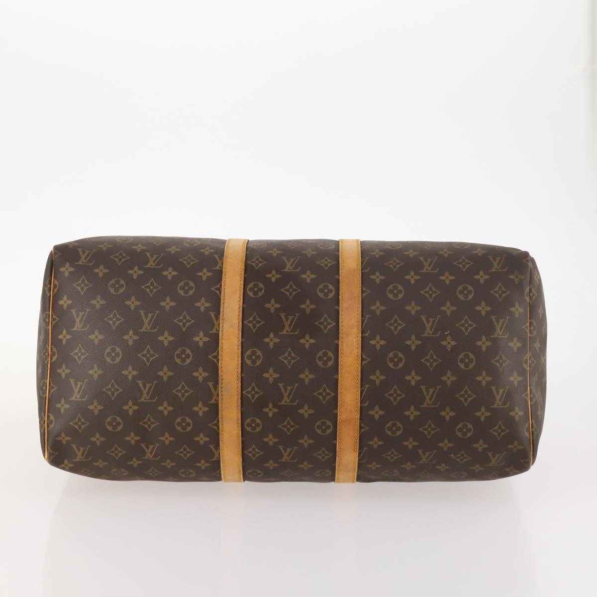LOUIS VUITTON Monogram Keepall 55 Boston Bag M41424 LV Auth bs32469