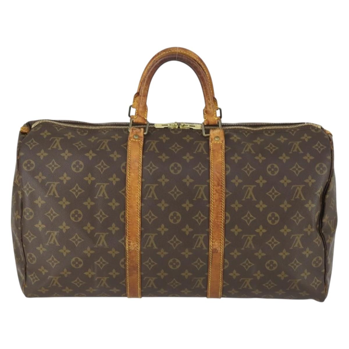 LOUIS VUITTON Monogram Keepall 50 Boston Bag M41426 LV Auth bs32470