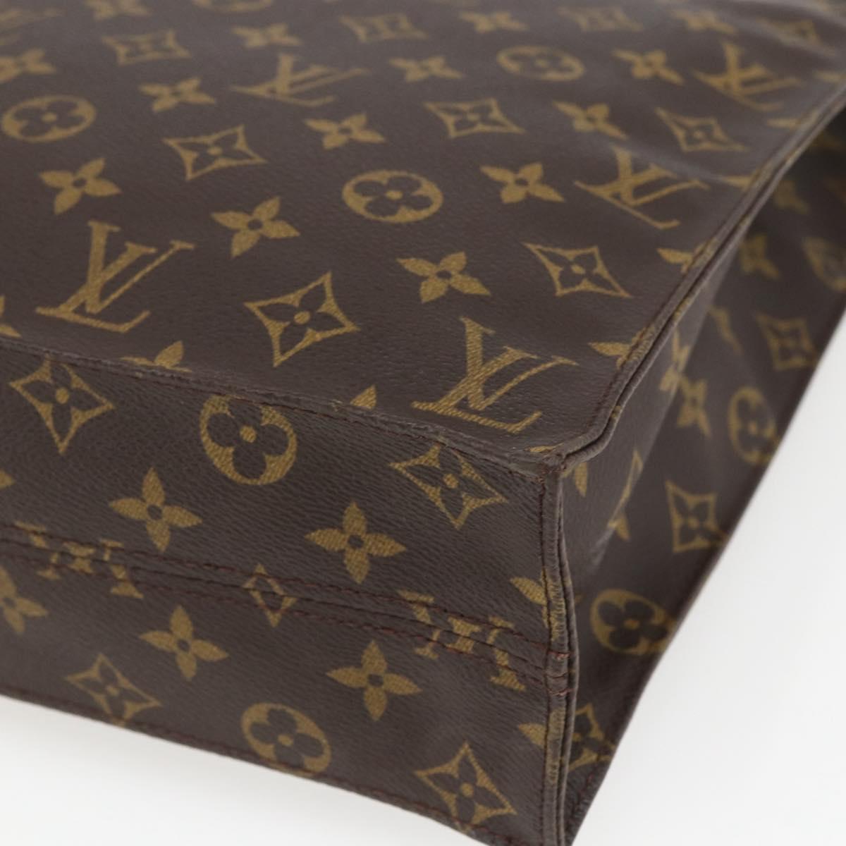 LOUIS VUITTON Monogram Sac Plat Hand Bag M51140 LV Auth bs32476