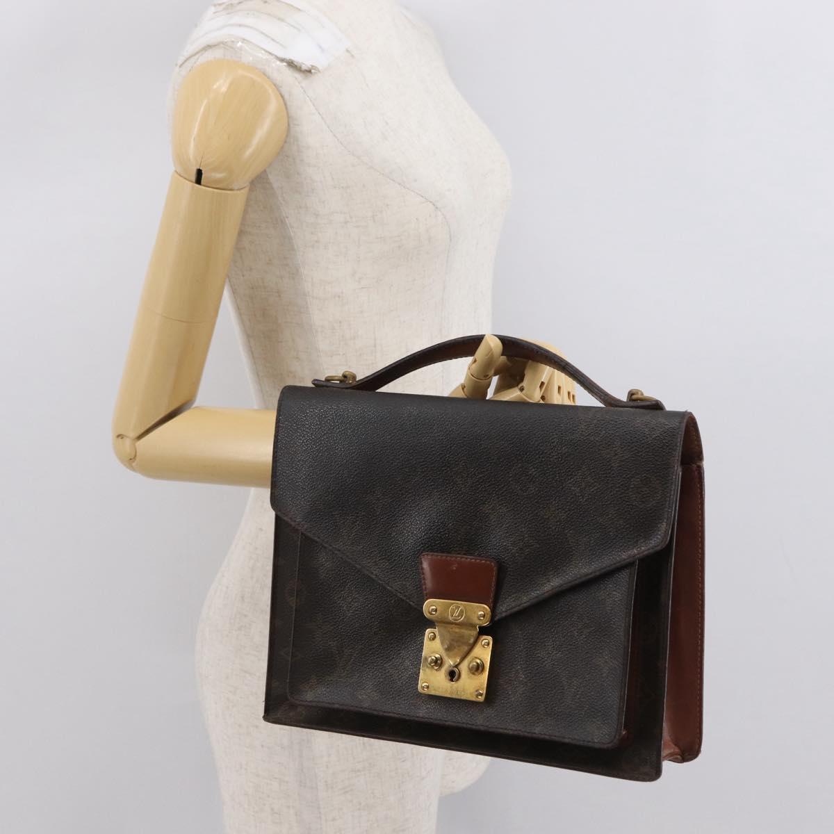 LOUIS VUITTON Monogram Monceau 28 Hand Bag M51185 LV Auth bs32481