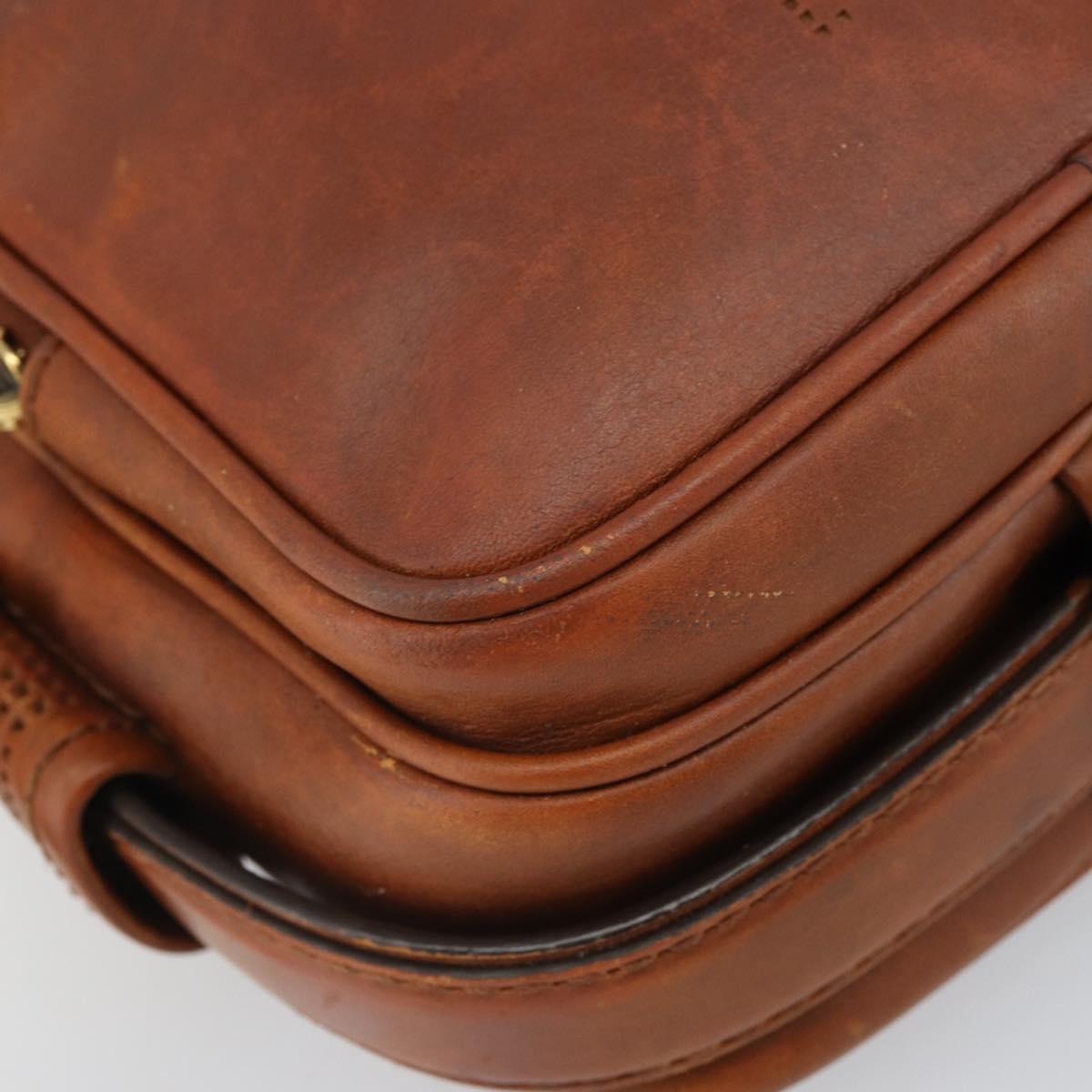 LOUIS VUITTON Quirvequia Trotteur MM Bag Leather Brown M95321 LV Auth bs32483