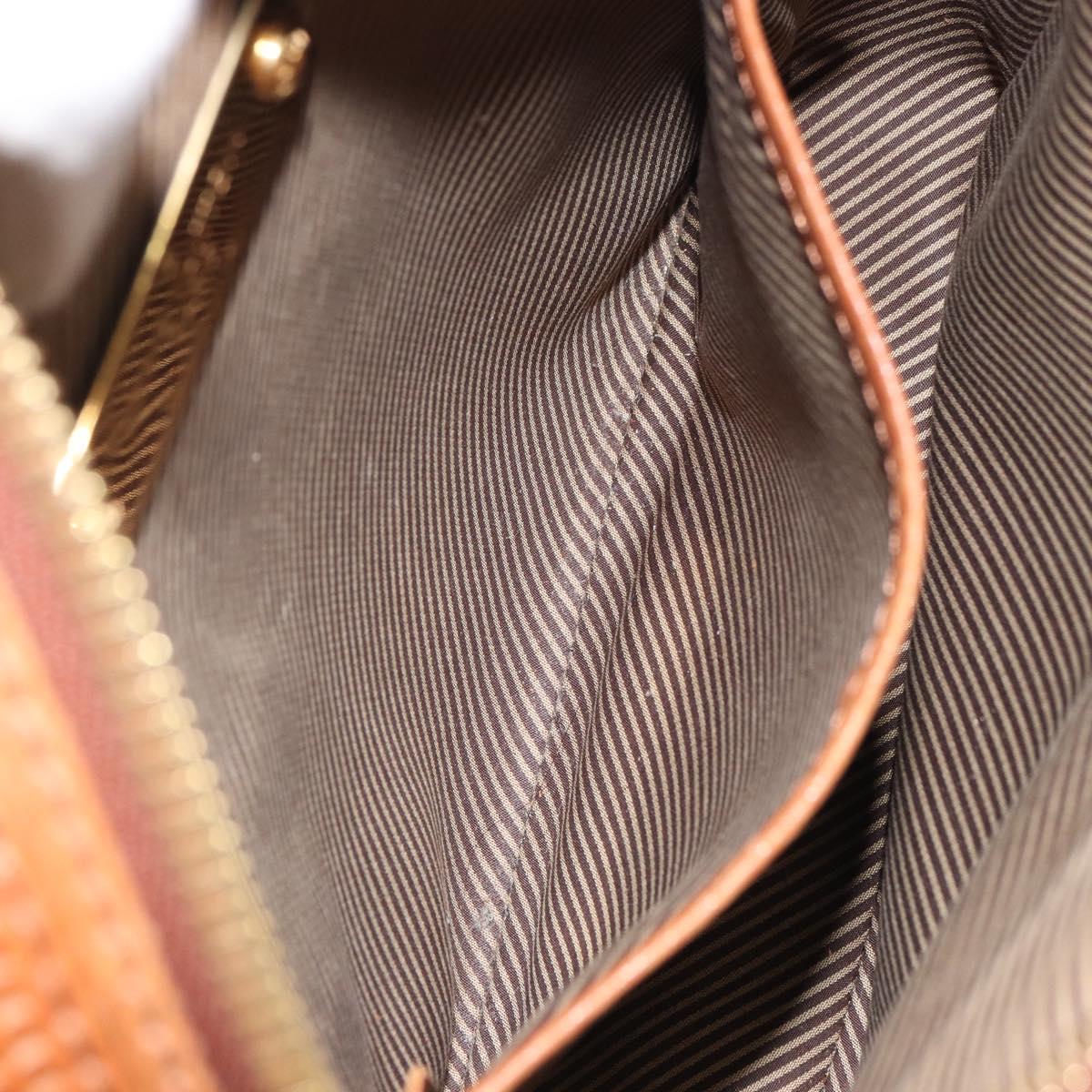 LOUIS VUITTON Quirvequia Trotteur MM Bag Leather Brown M95321 LV Auth bs32483