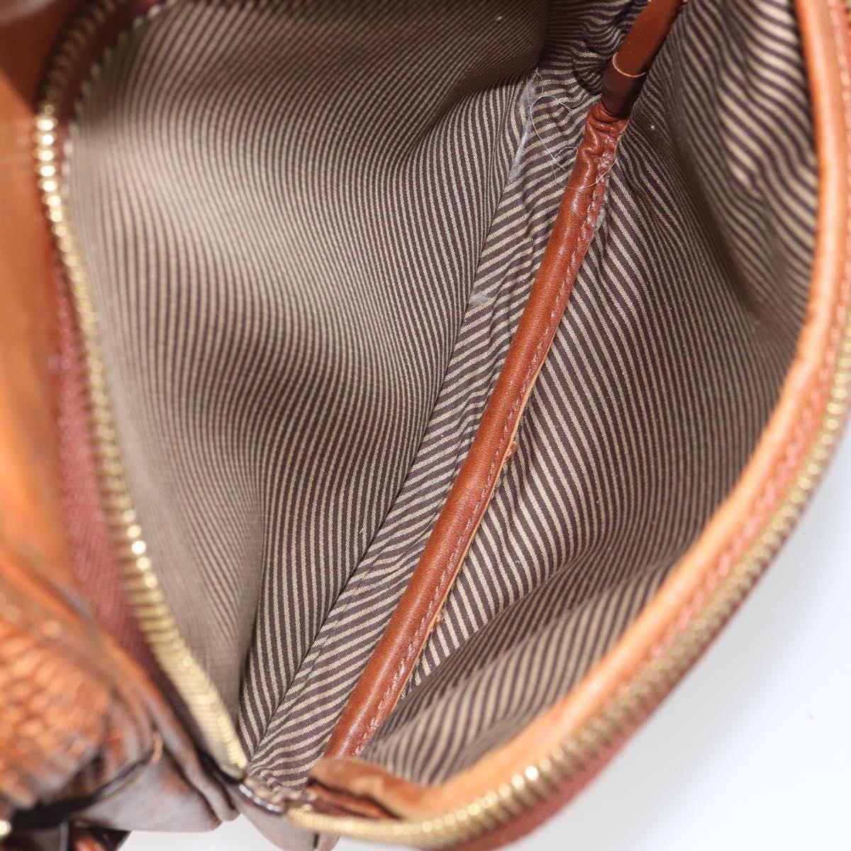 LOUIS VUITTON Quirvequia Trotteur MM Bag Leather Brown M95321 LV Auth bs32483