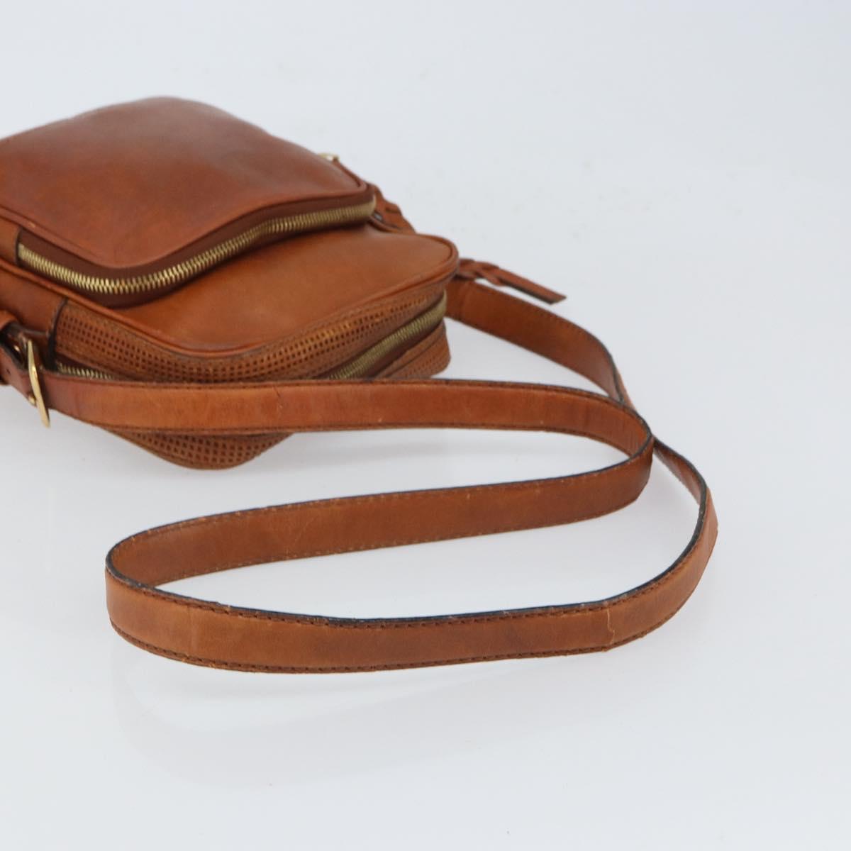 LOUIS VUITTON Quirvequia Trotteur MM Bag Leather Brown M95321 LV Auth bs32483