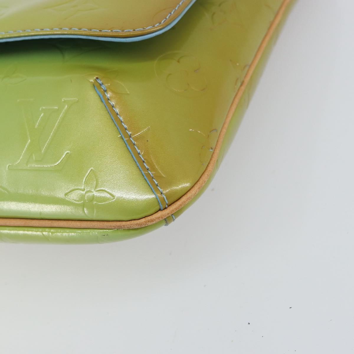 LOUIS VUITTON Monogram Vernis Thompson Street Bag Baby Blue M91009 Auth bs32484