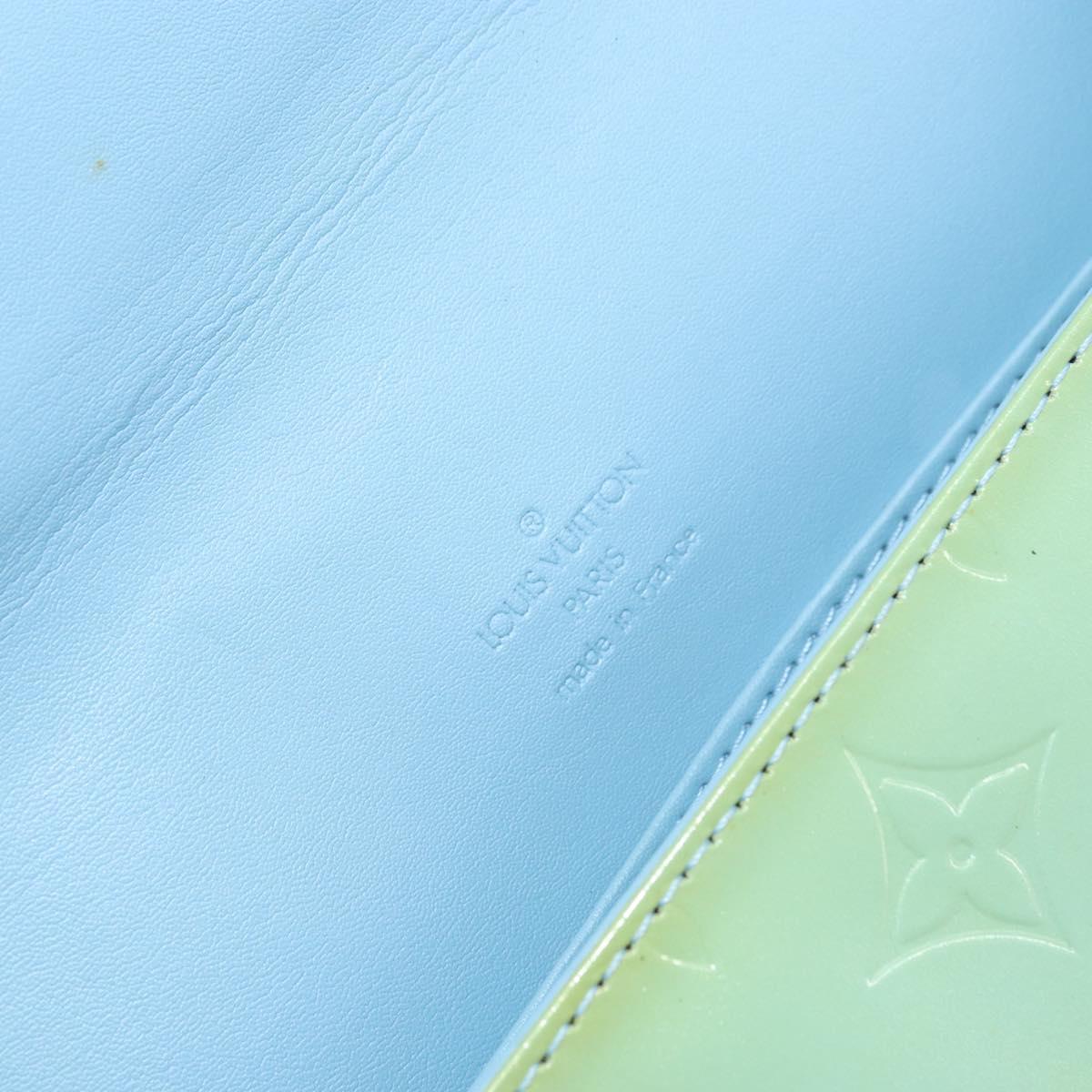 LOUIS VUITTON Monogram Vernis Thompson Street Bag Baby Blue M91009 Auth bs32484