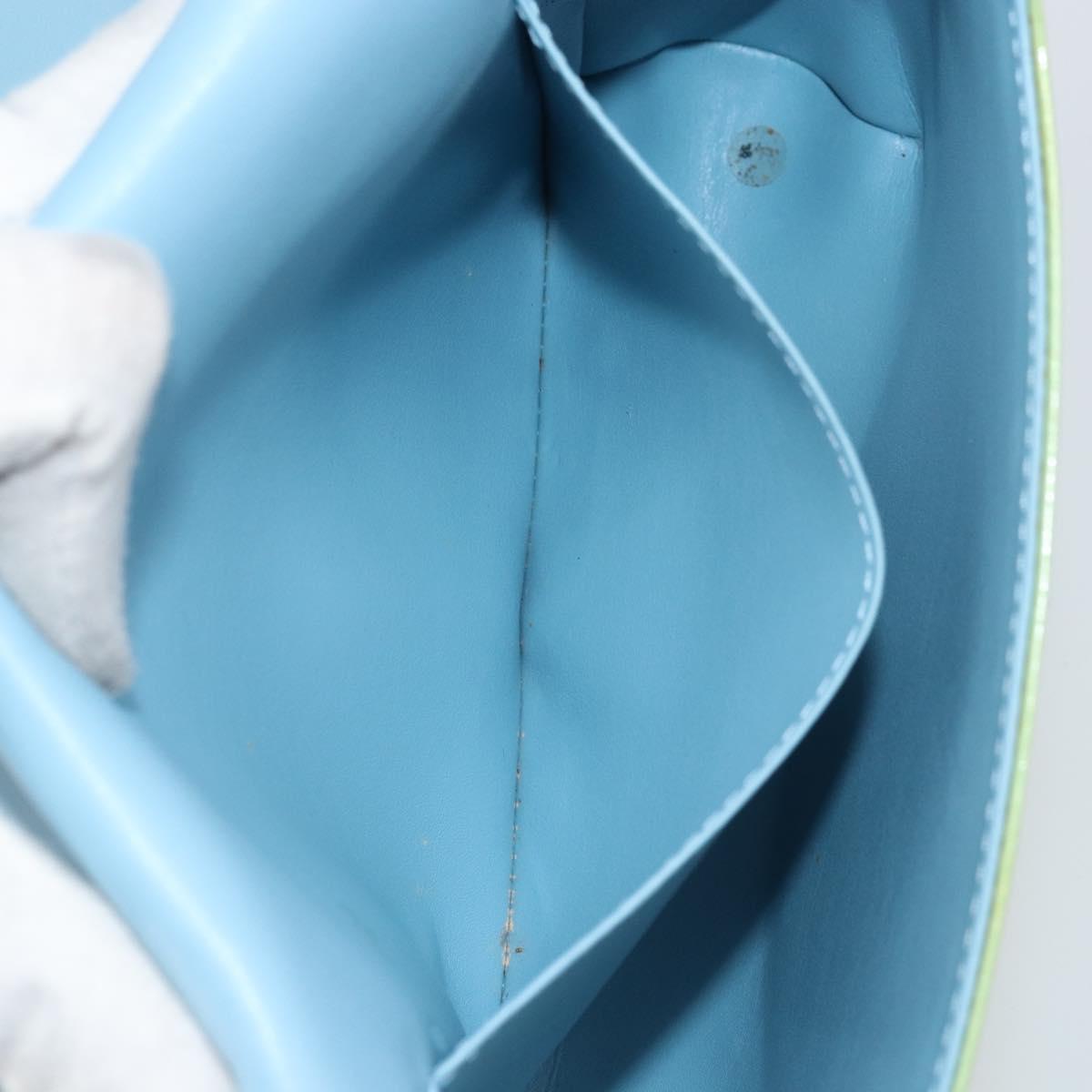 LOUIS VUITTON Monogram Vernis Thompson Street Bag Baby Blue M91009 Auth bs32484