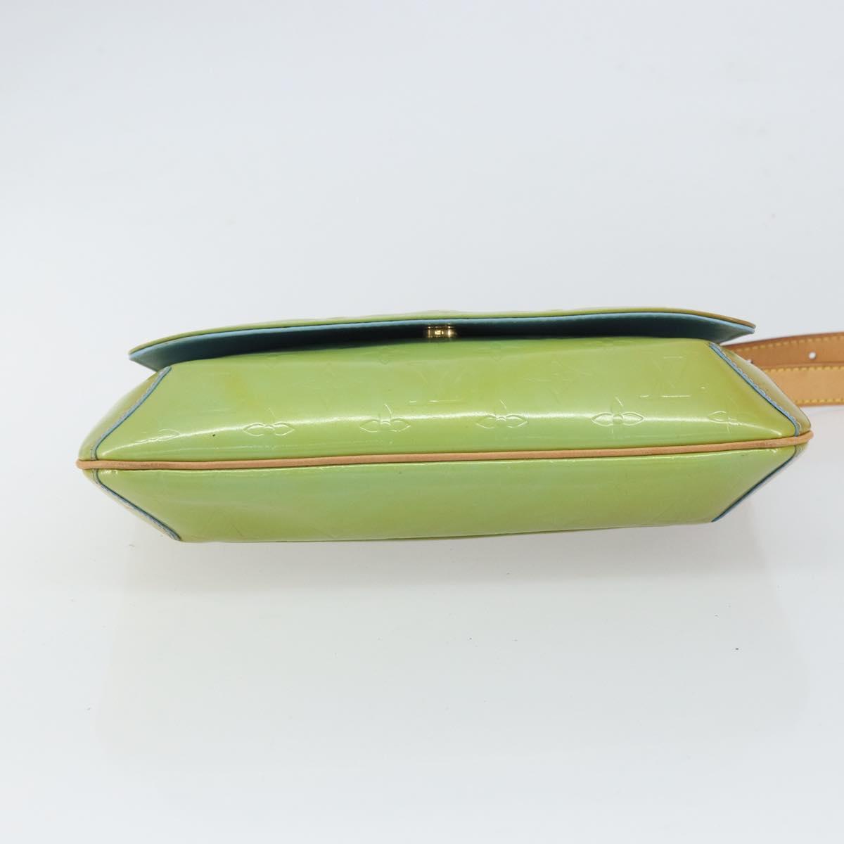 LOUIS VUITTON Monogram Vernis Thompson Street Bag Baby Blue M91009 Auth bs32484