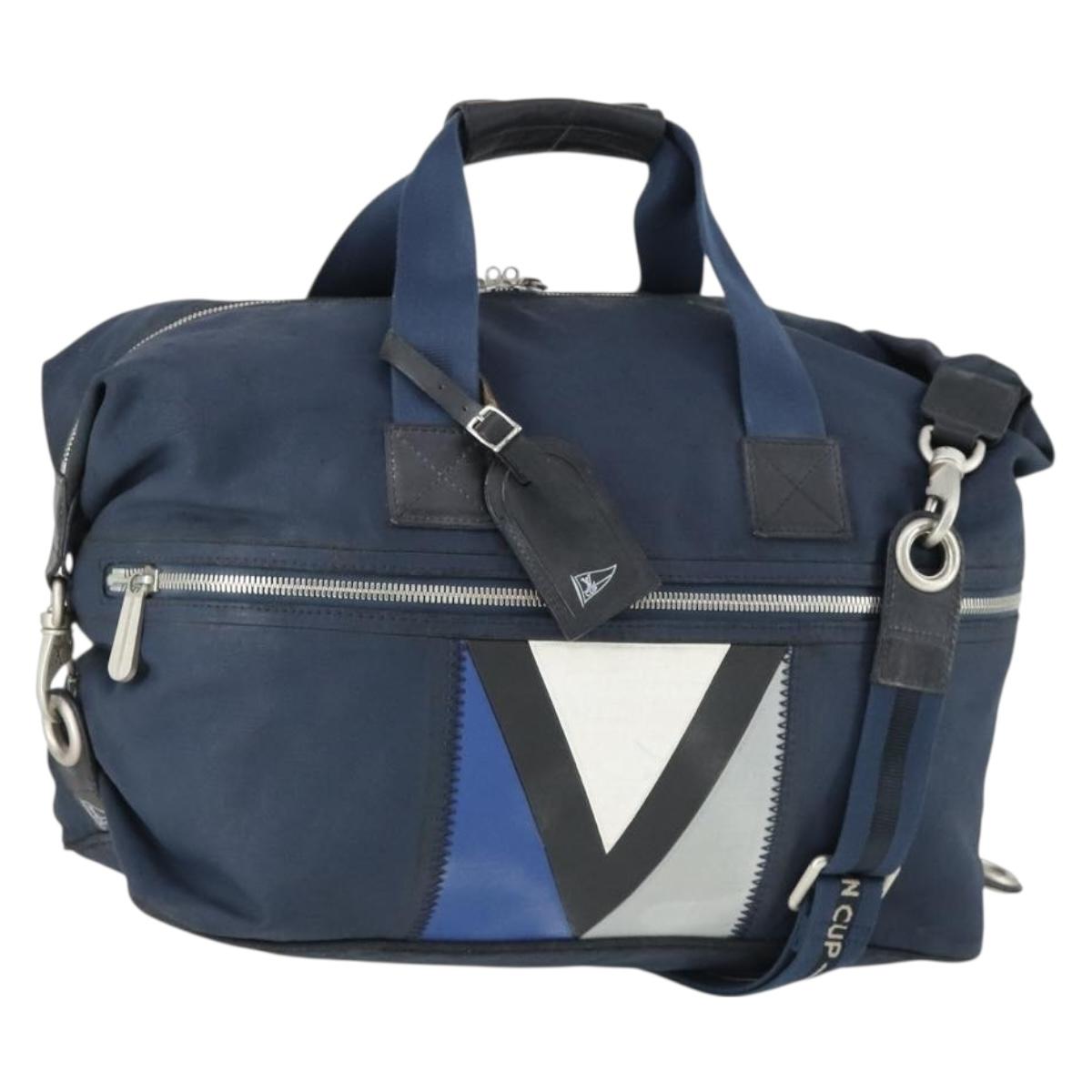 LOUIS VUITTON LV Cup jenker Boston Bag 2way Navy M80703 LV Auth bs32488