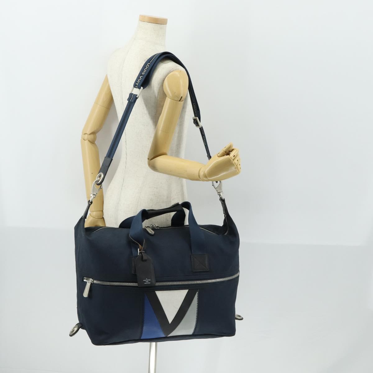 LOUIS VUITTON LV Cup jenker Boston Bag 2way Navy M80703 LV Auth bs32488