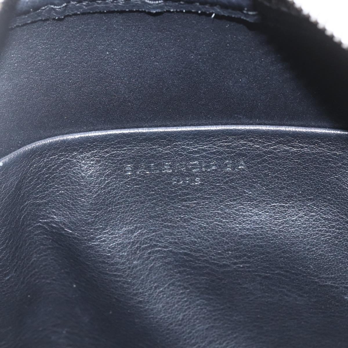 BALENCIAGA Shoulder Bag Leather White Silver 489812 Auth bs32497