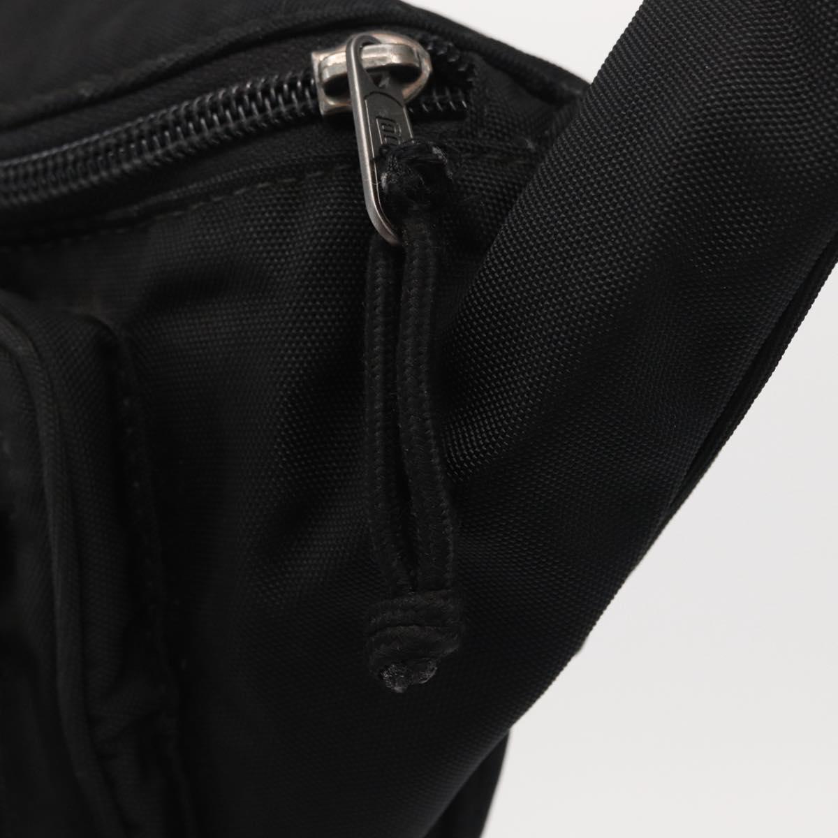 BALENCIAGA Body Bag Canvas Black 482389 Auth bs32498