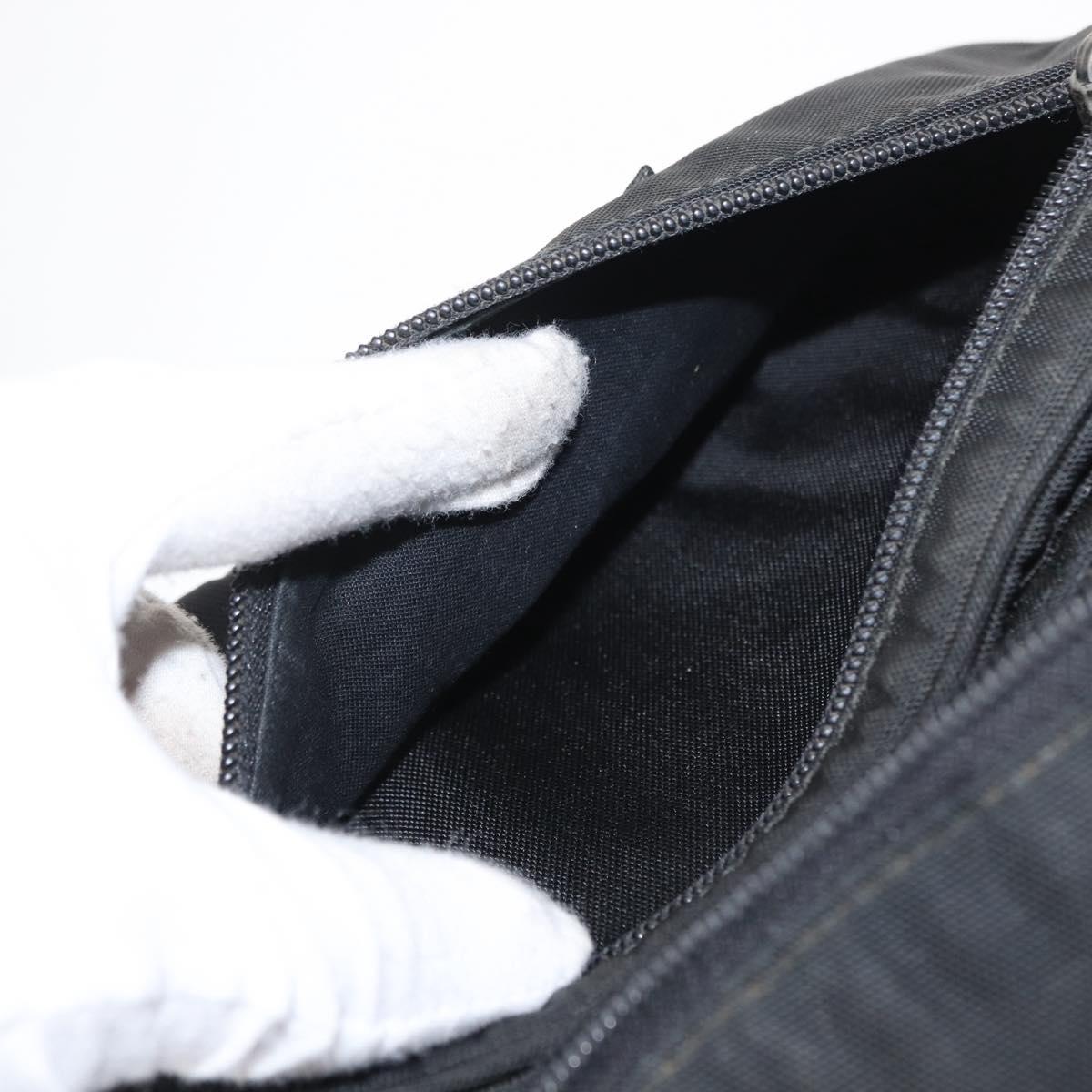 BALENCIAGA Body Bag Canvas Black 482389 Auth bs32498