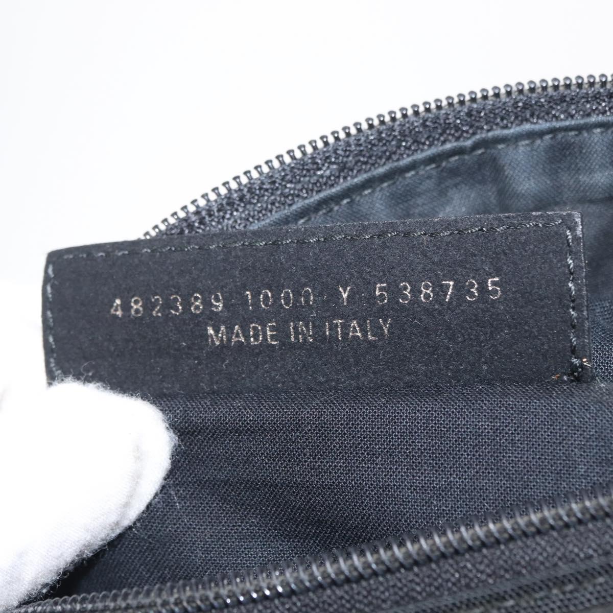 BALENCIAGA Body Bag Canvas Black 482389 Auth bs32498