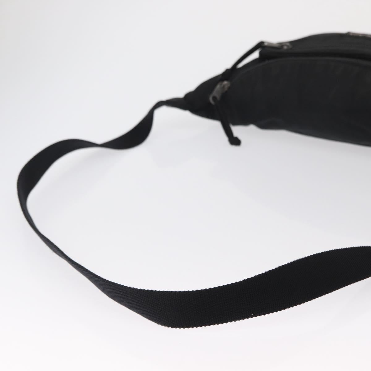 BALENCIAGA Body Bag Canvas Black 482389 Auth bs32498