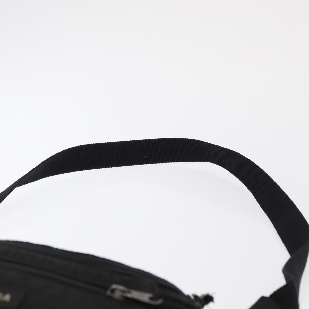 BALENCIAGA Body Bag Canvas Black 482389 Auth bs32498