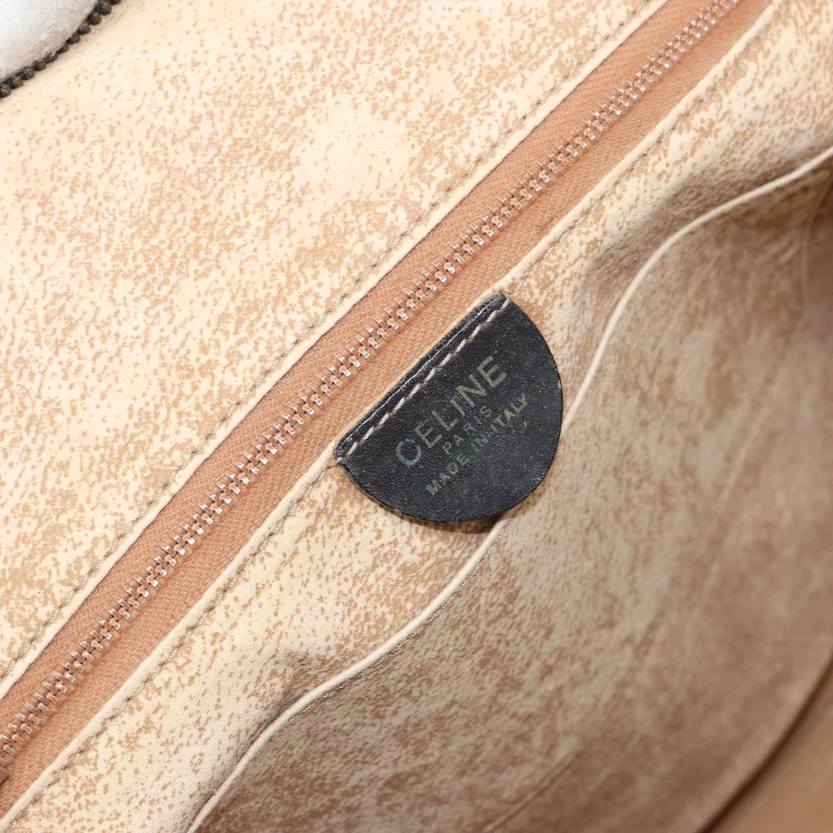 CELINE Tote Bag Canvas Blue Gold Auth bs32501