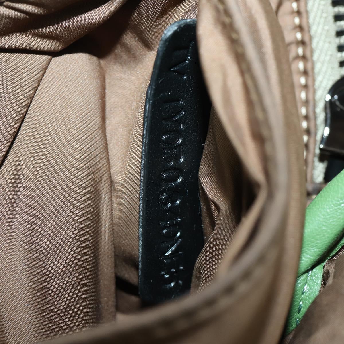 VALENTINO Backpack Nylon Khaki Silver Auth bs32505