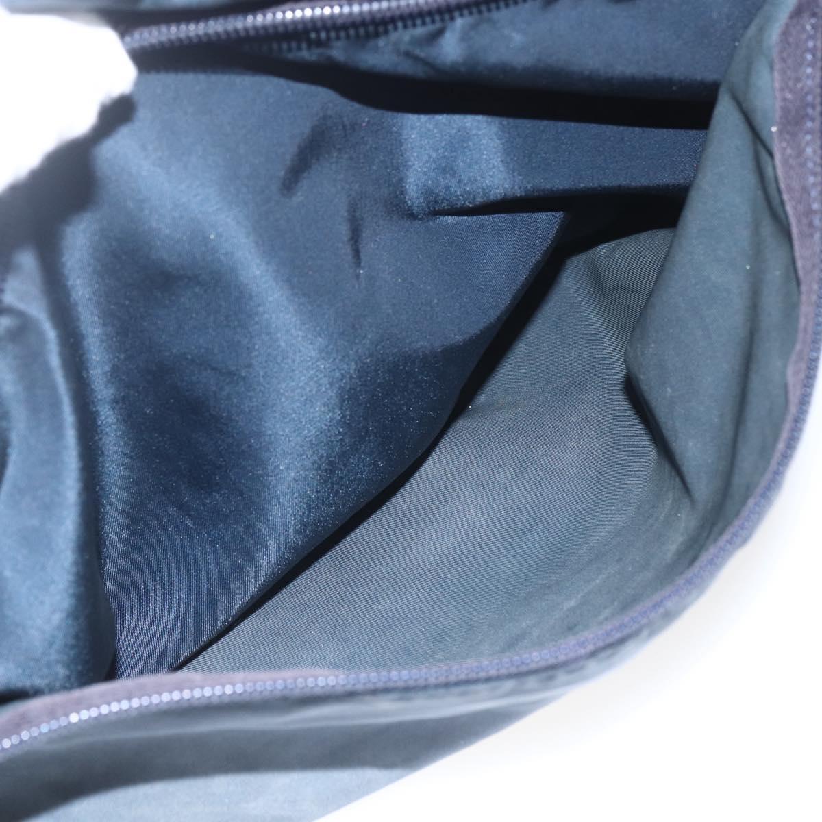 PRADA Shoulder Bag Nylon Navy Silver Auth bs32507