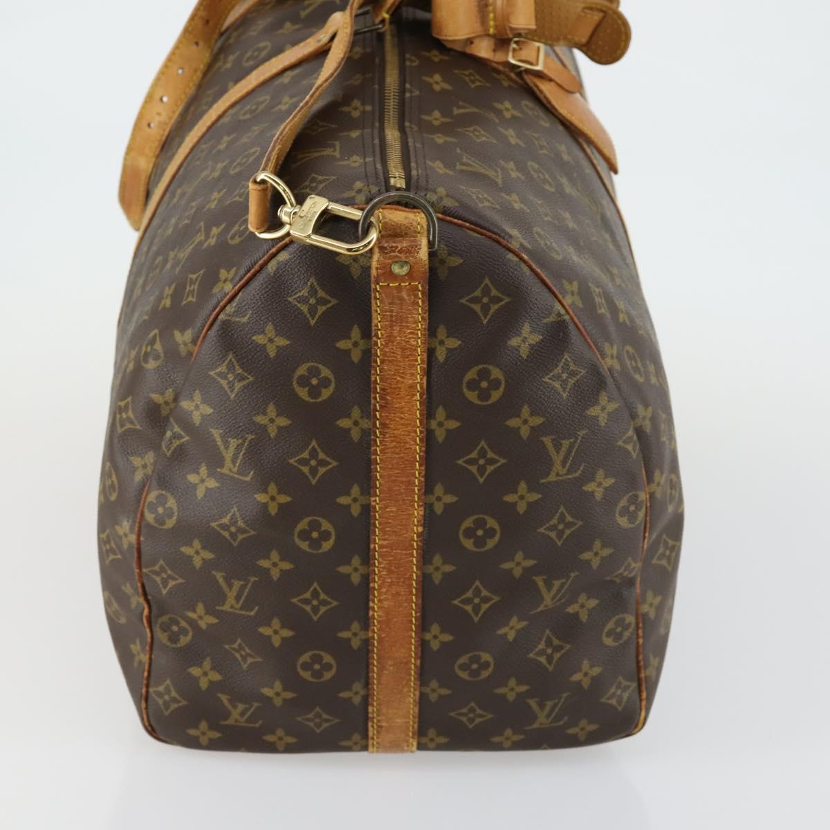 LOUIS VUITTON Monogram Keepall Bandouliere 60 Boston Bag M41412 LV Auth bs32518
