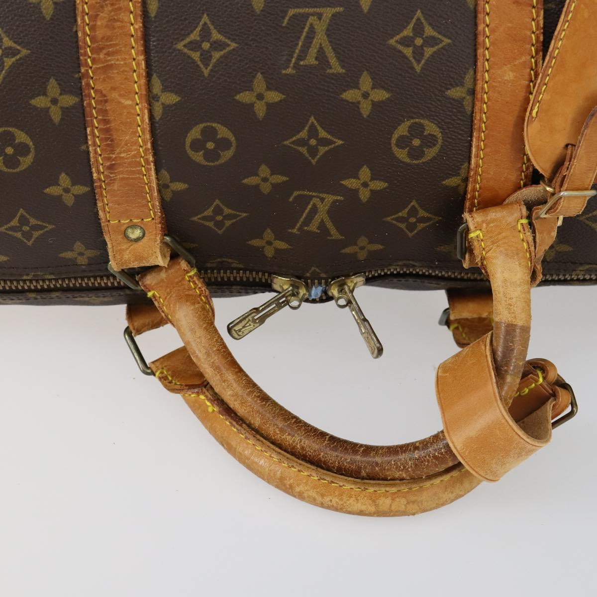 LOUIS VUITTON Monogram Keepall Bandouliere 60 Boston Bag M41412 LV Auth bs32518