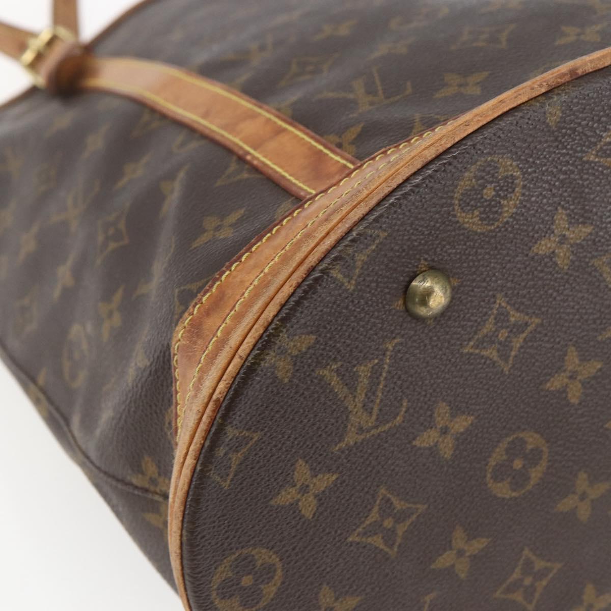 LOUIS VUITTON Monogram Bucket GM Shoulder Bag M42236 LV Auth bs32523