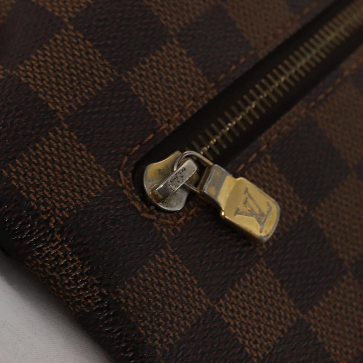 LOUIS VUITTON Damier Ebene Brooklyn MM Shoulder Bag N51211 LV Auth bs32525