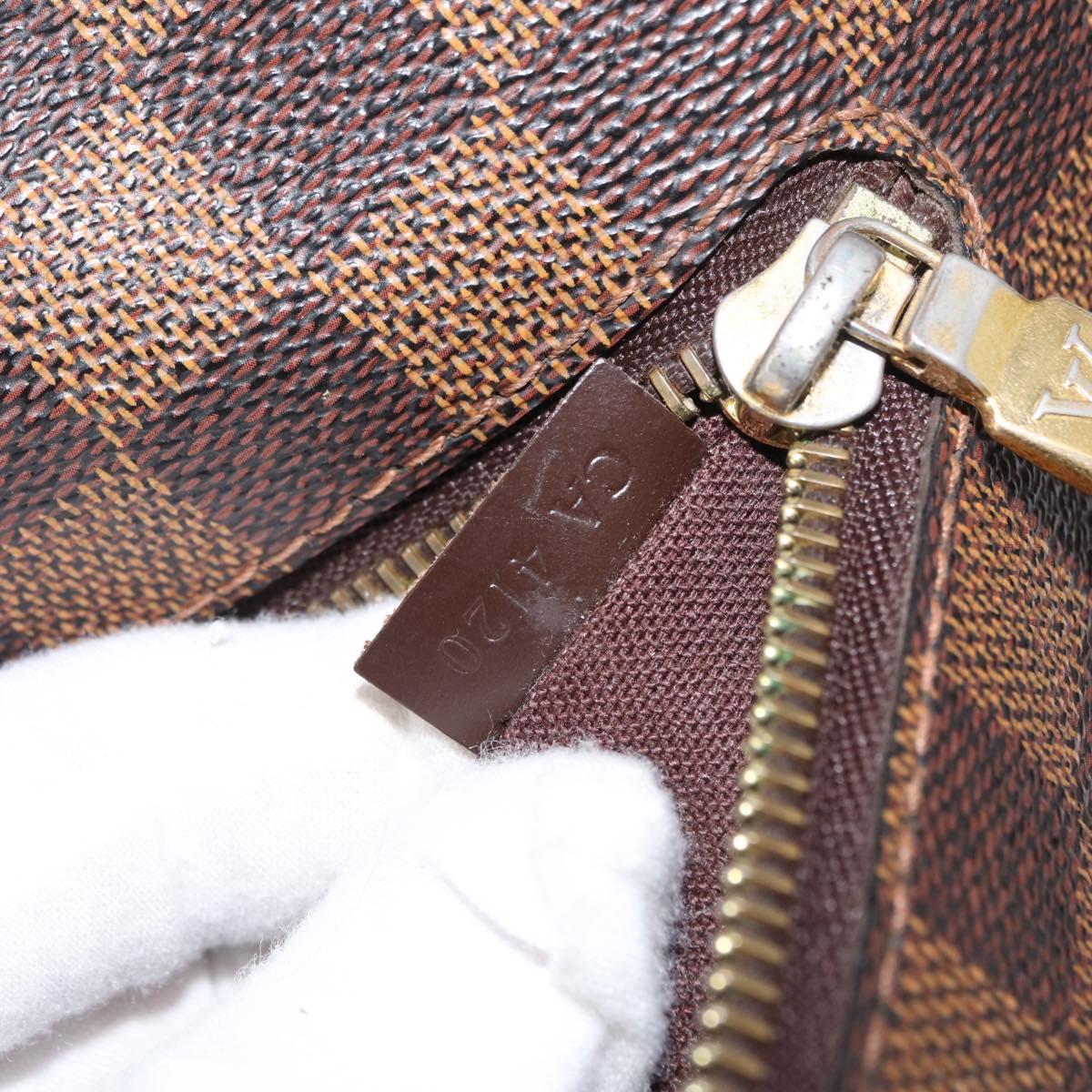 LOUIS VUITTON Damier Ebene Brooklyn MM Shoulder Bag N51211 LV Auth bs32525