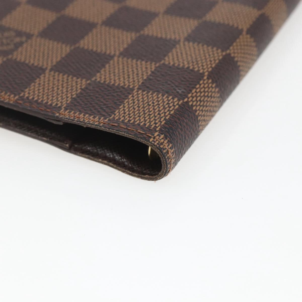 LOUIS VUITTON Damier Ebene Agenda PM Day Planner Cover R20700 LV Auth bs32554
