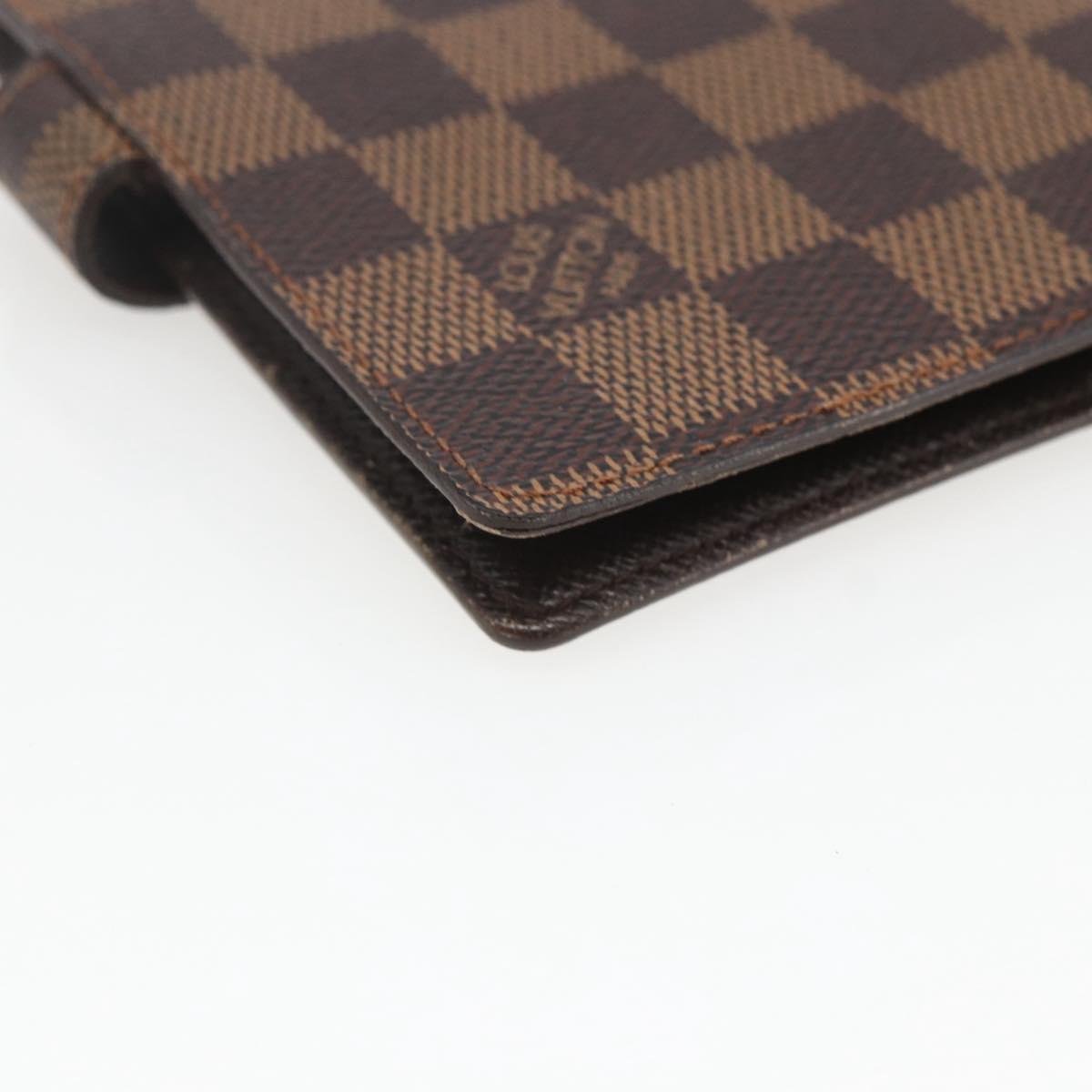 LOUIS VUITTON Damier Ebene Agenda PM Day Planner Cover R20700 LV Auth bs32554