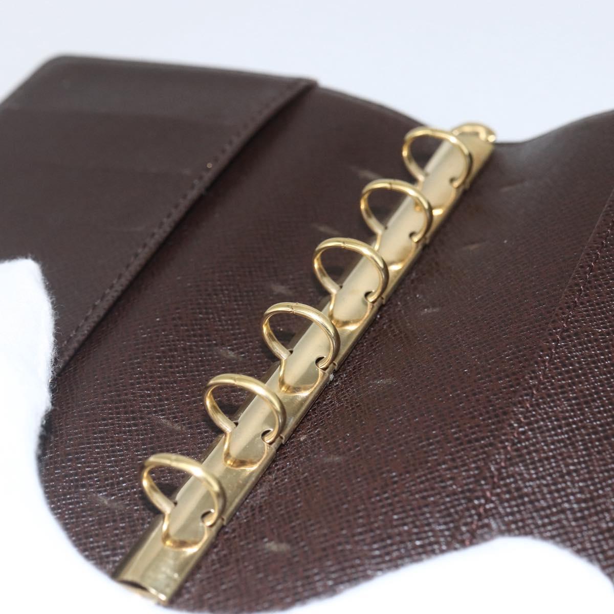 LOUIS VUITTON Damier Ebene Agenda PM Day Planner Cover R20700 LV Auth bs32554