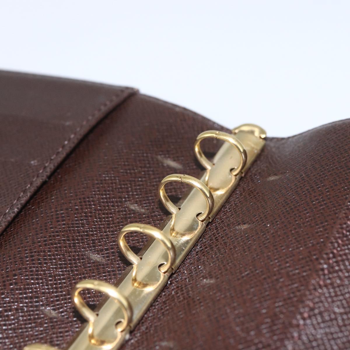 LOUIS VUITTON Damier Ebene Agenda PM Day Planner Cover R20700 LV Auth bs32554