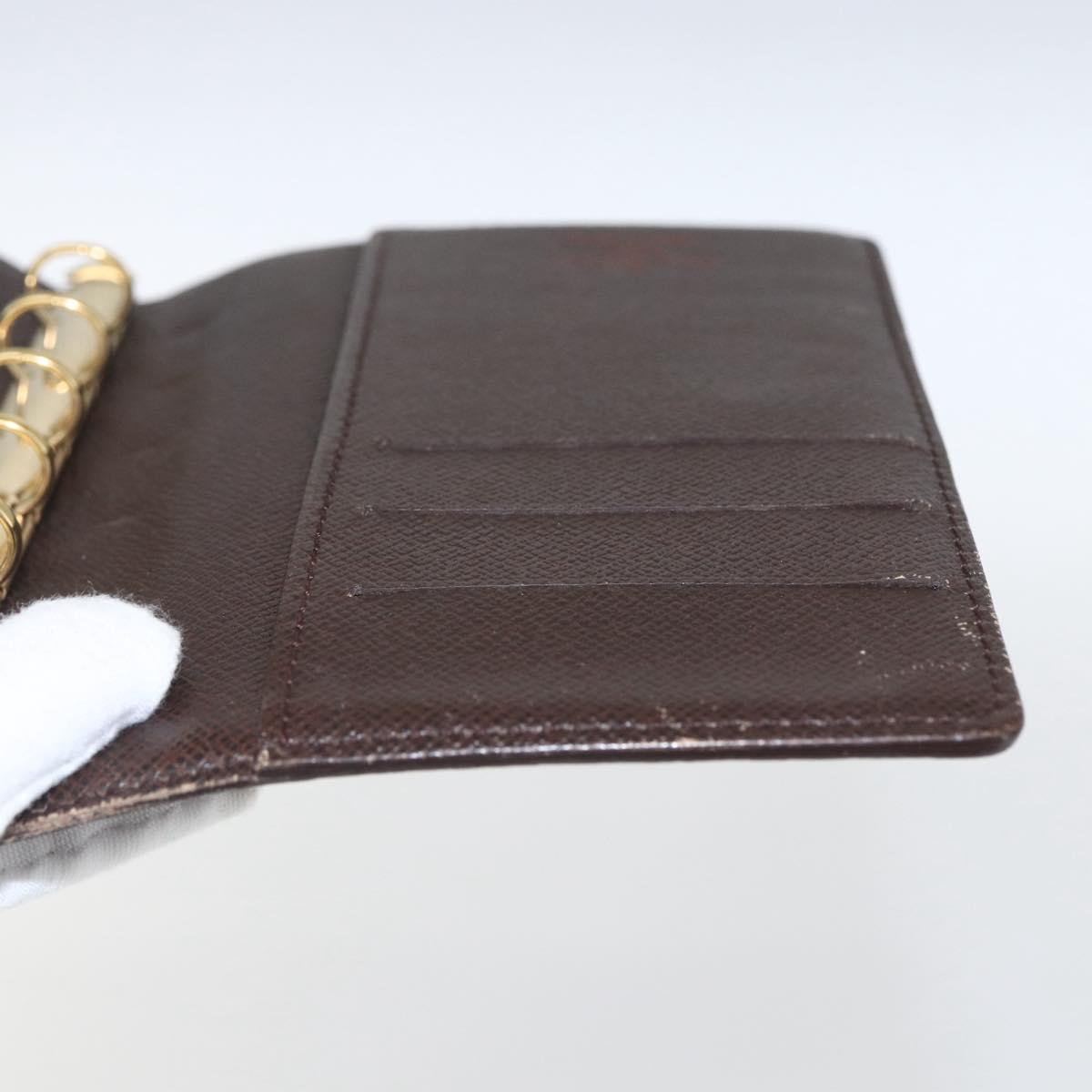 LOUIS VUITTON Damier Ebene Agenda PM Day Planner Cover R20700 LV Auth bs32554