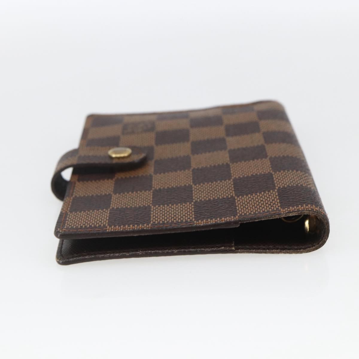 LOUIS VUITTON Damier Ebene Agenda PM Day Planner Cover R20700 LV Auth bs32554