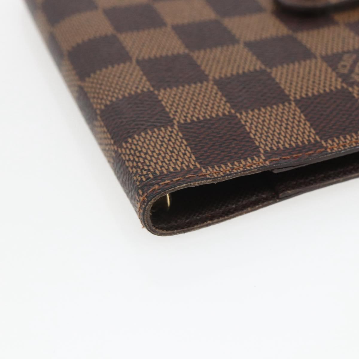 LOUIS VUITTON Damier Ebene Agenda PM Day Planner Cover R20700 LV Auth bs32554