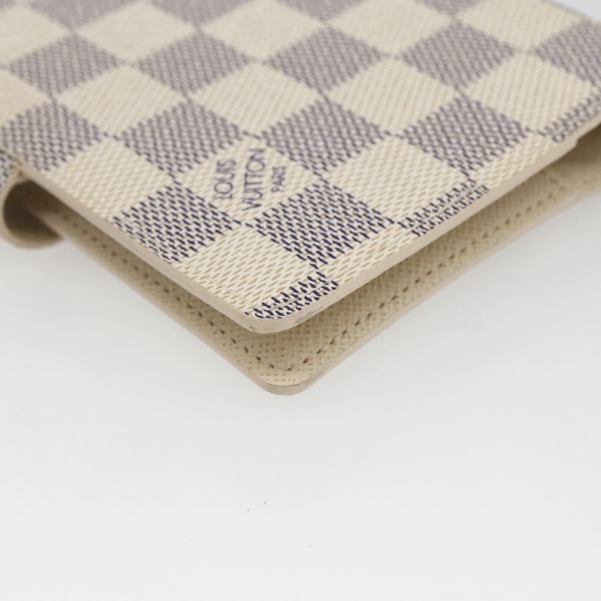 LOUIS VUITTON Damier Azur Agenda PM Day Planner Cover R20706 LV Auth bs32555
