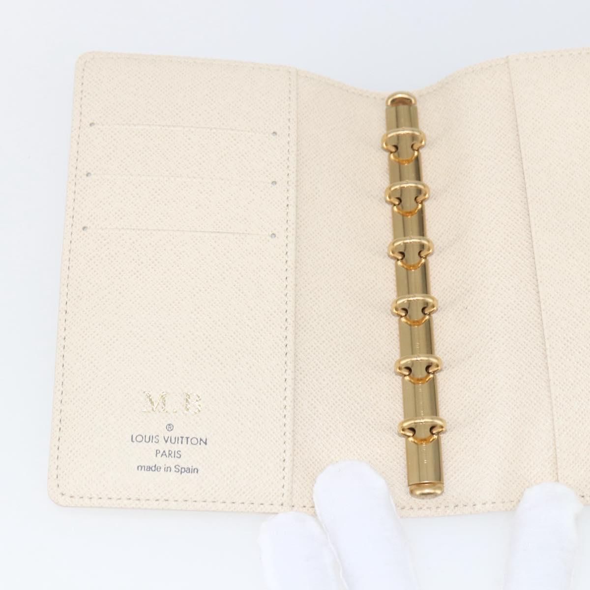 LOUIS VUITTON Damier Azur Agenda PM Day Planner Cover R20706 LV Auth bs32555