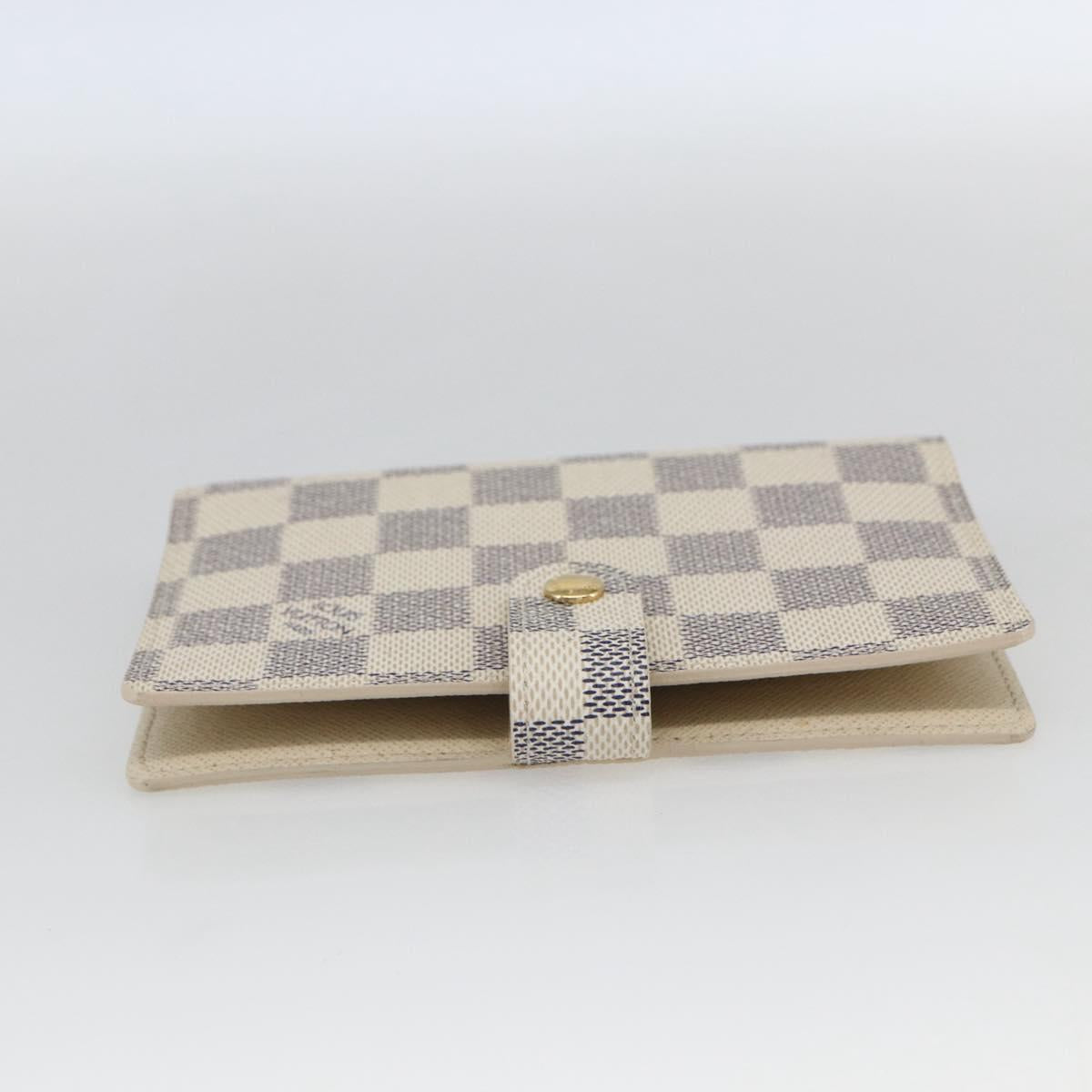 LOUIS VUITTON Damier Azur Agenda PM Day Planner Cover R20706 LV Auth bs32555