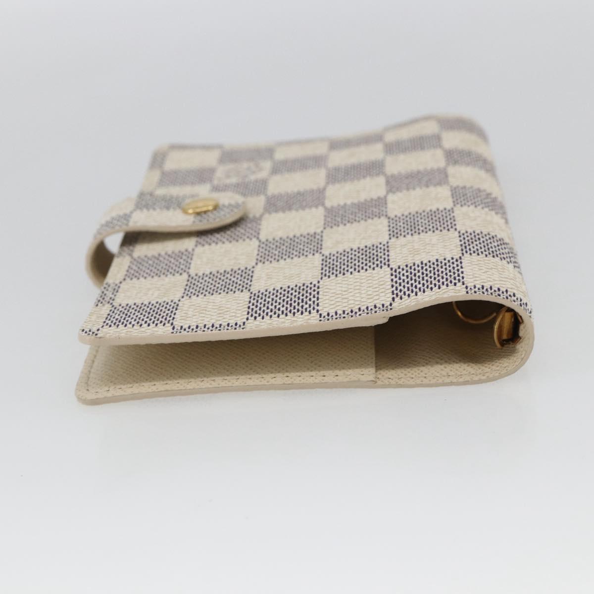 LOUIS VUITTON Damier Azur Agenda PM Day Planner Cover R20706 LV Auth bs32555