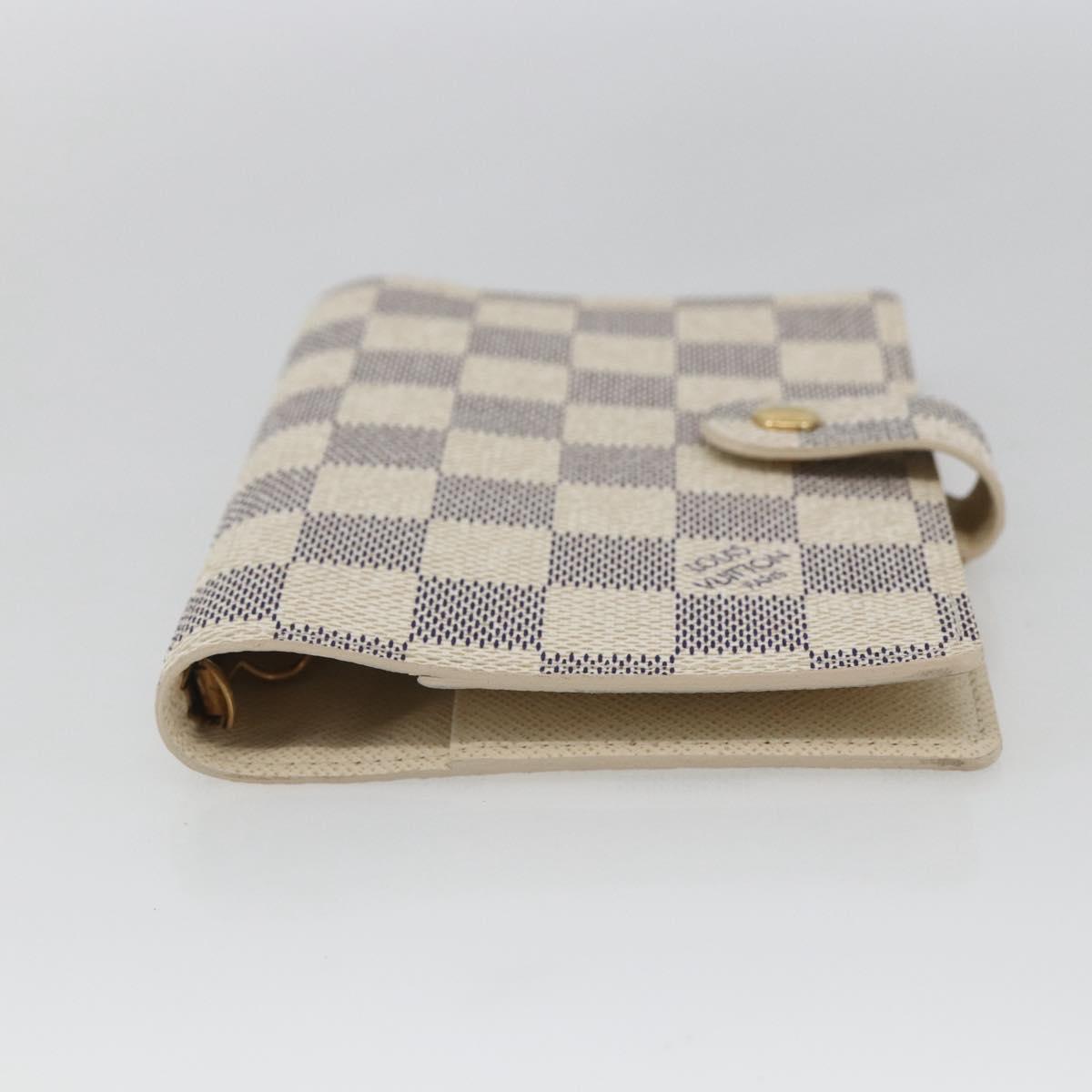 LOUIS VUITTON Damier Azur Agenda PM Day Planner Cover R20706 LV Auth bs32555