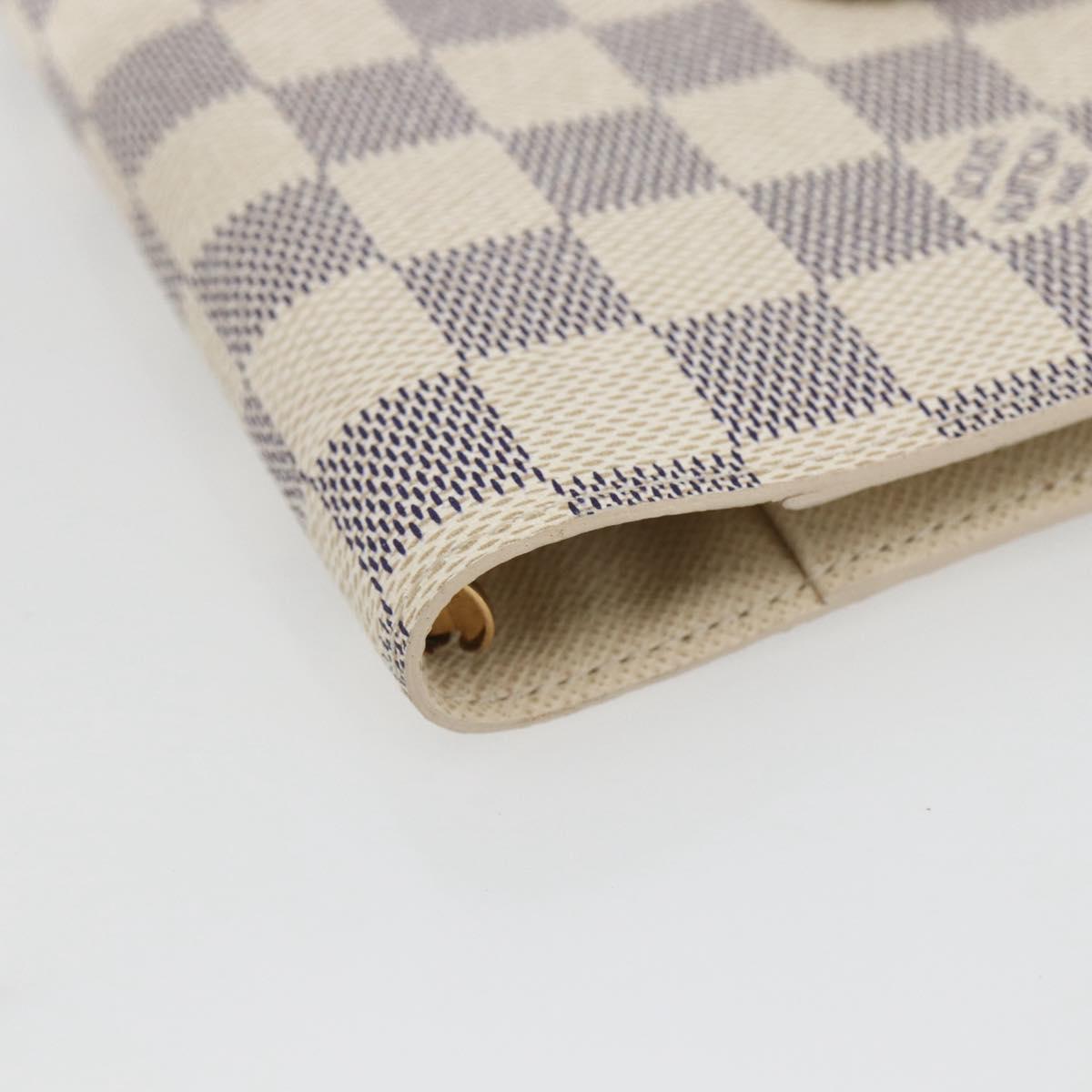 LOUIS VUITTON Damier Azur Agenda PM Day Planner Cover R20706 LV Auth bs32555
