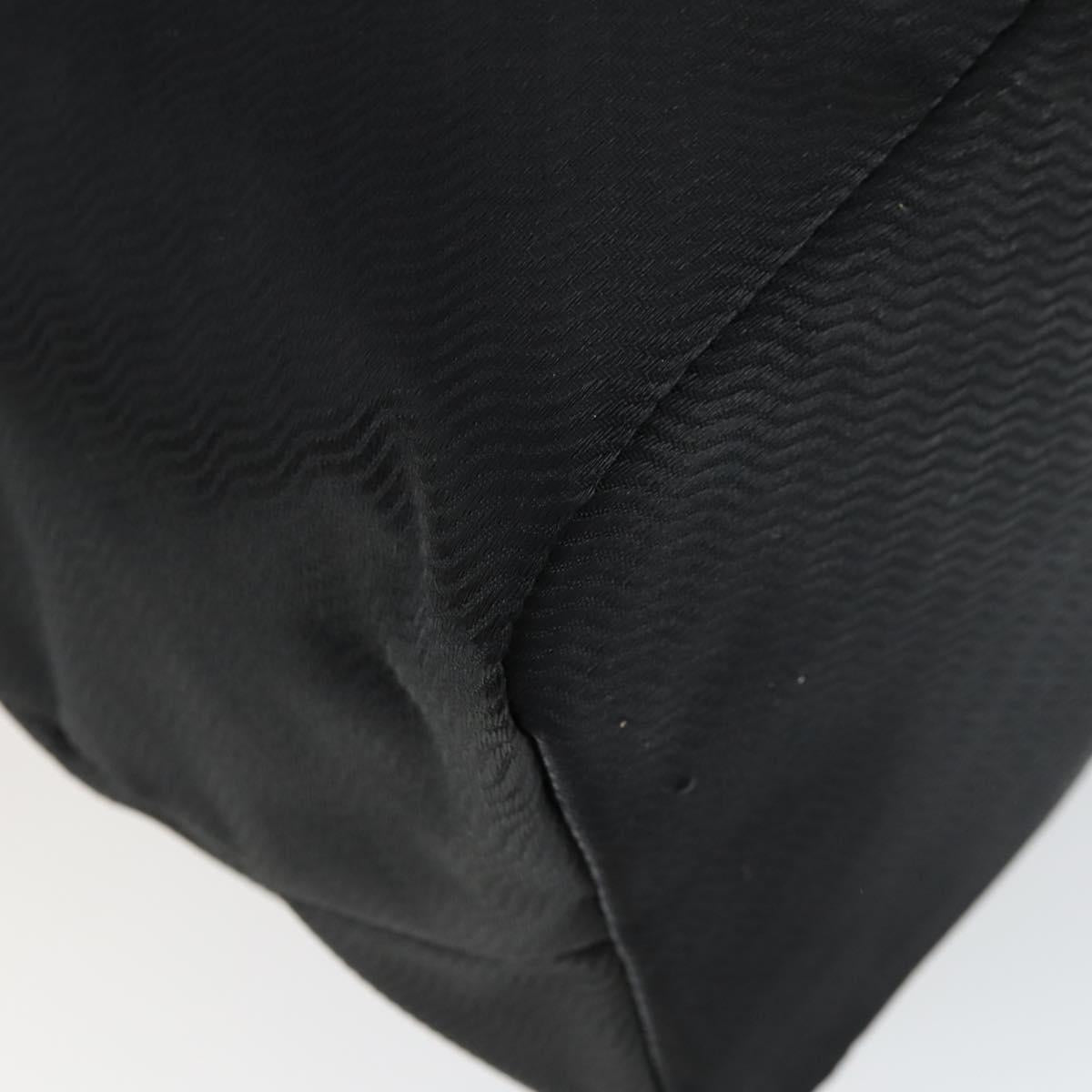 BALENCIAGA Boston Bag Nylon Black Gold Auth bs32561