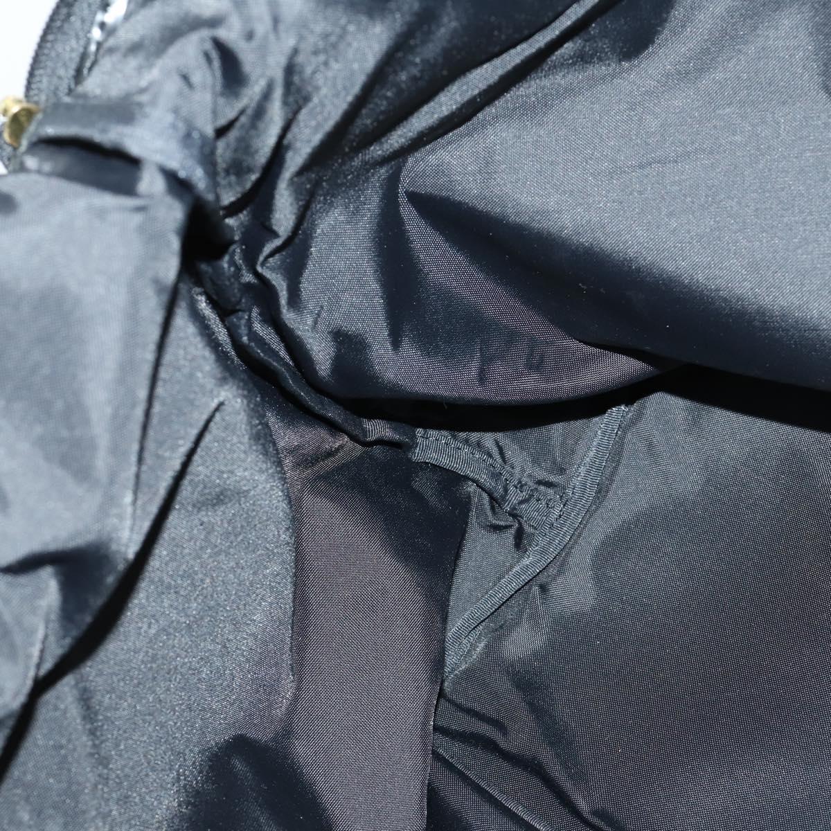 BALENCIAGA Boston Bag Nylon Black Gold Auth bs32561