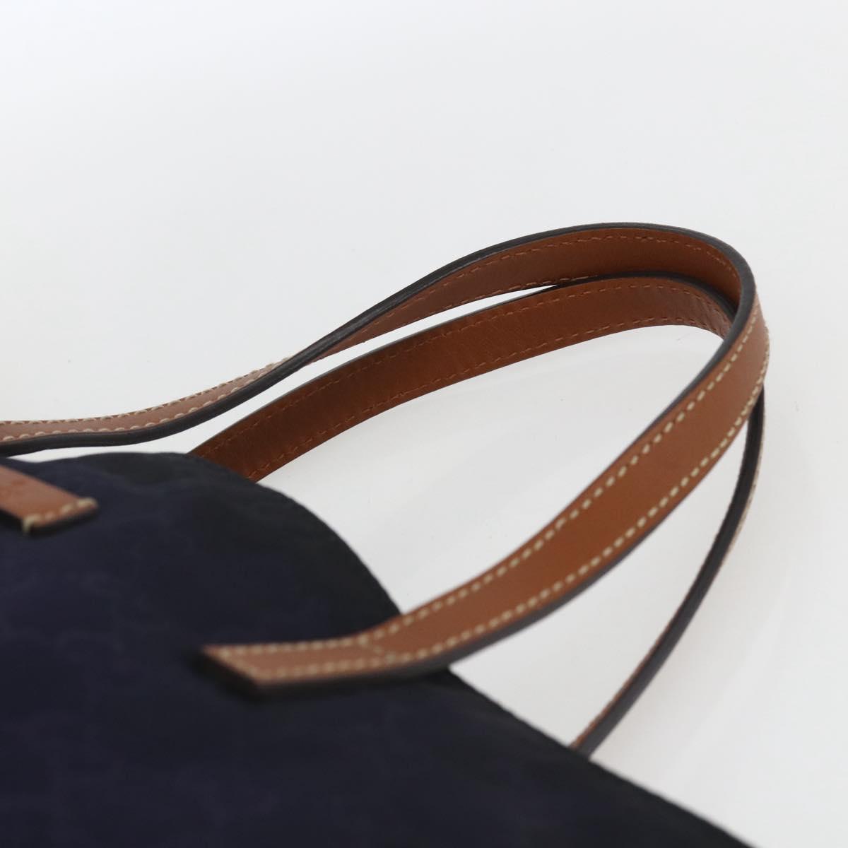 GUCCI GG Nylon Tote Bag Navy 282439 Auth bs32568