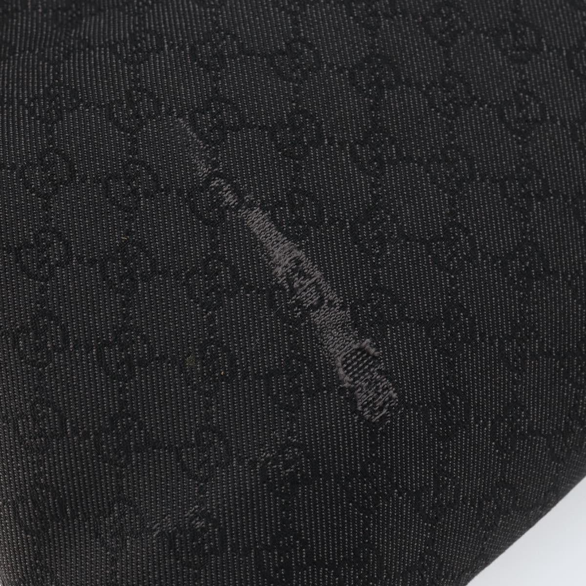 GUCCI GG Canvas Shoulder Bag Black Gold 248272 Auth bs32571