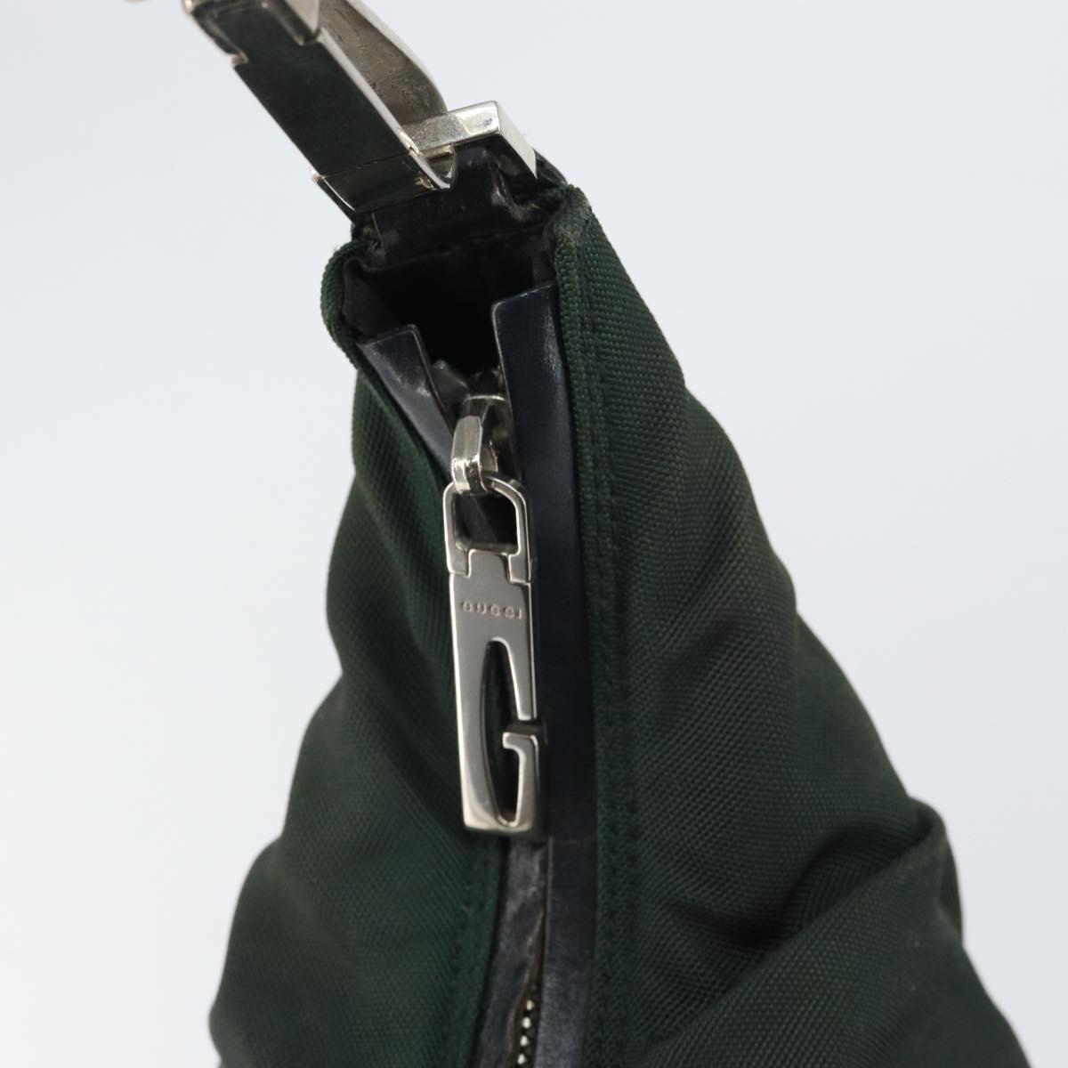 GUCCI Shoulder Bag Nylon Green Silver 001 1955 3444 Auth bs32572
