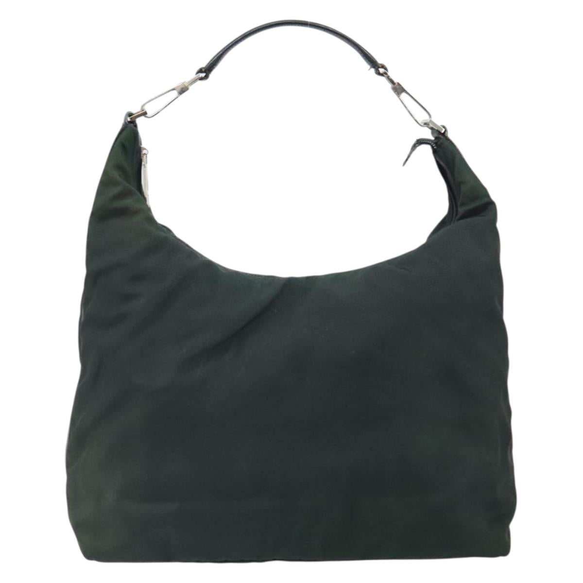 GUCCI Shoulder Bag Nylon Green Silver 001 1955 3444 Auth bs32572