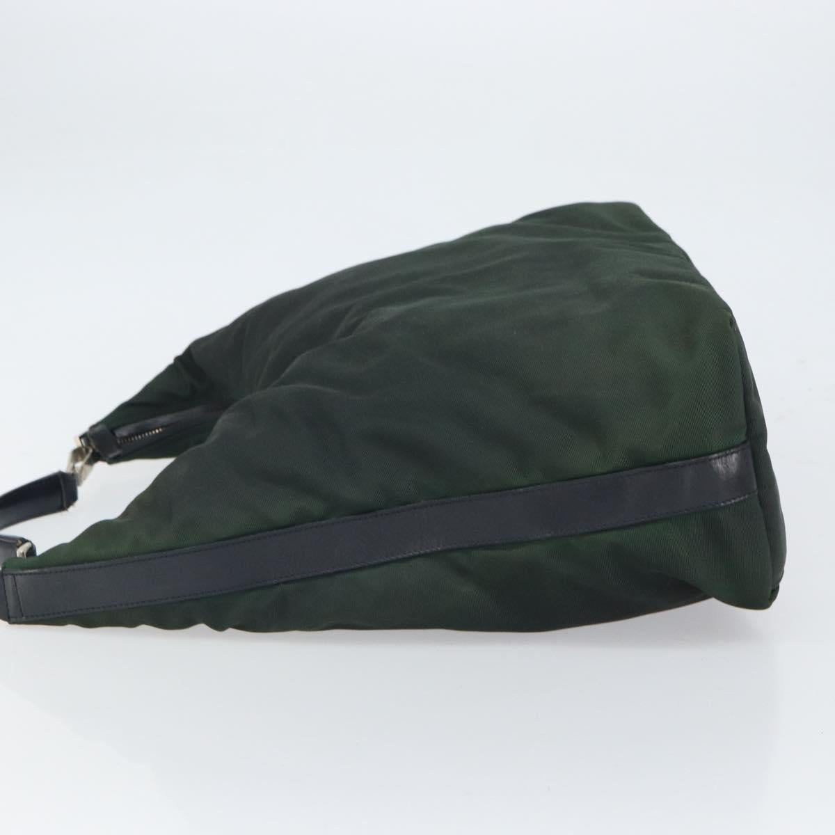 GUCCI Shoulder Bag Nylon Green Silver 001 1955 3444 Auth bs32572